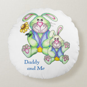 OS Niedlich "Daddy and Me" Sonniges Rundkissen Rundes Kissen