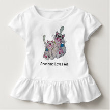OS Niedlich "Oma Lieben Me", Cat Ruffled T-Shirt