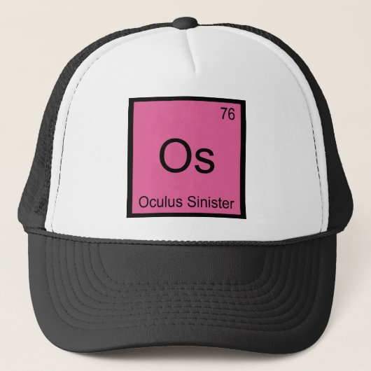 Os - Oculus Sinister Chemistry Element Symbol Eye Truckerkappe (Vorderseite)