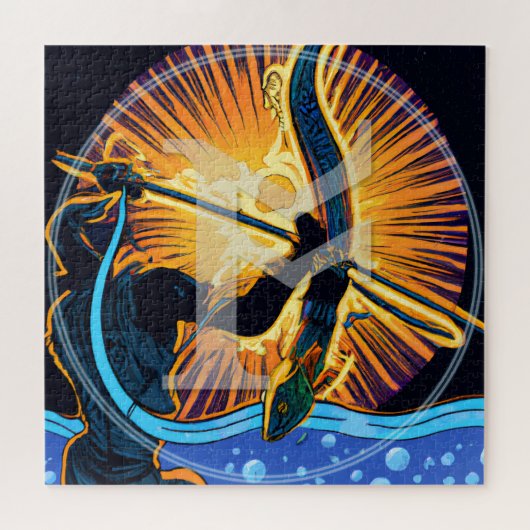 Os Rune Art Puzzle | angelsächsische ᚩ (Horizontal)