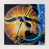 Os Rune Art Puzzle | angelsächsische ᚩ (Vertikal)