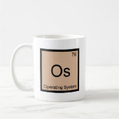 Os - Symbol-T-Shirt des Betriebssystems für chemis Kaffeetasse (Links)