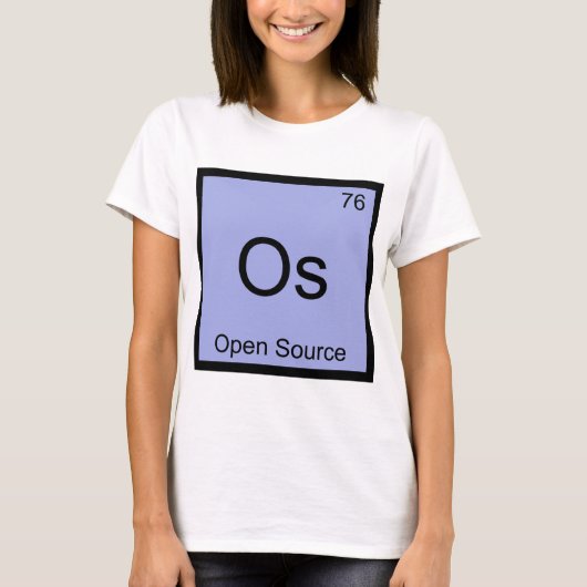 Os - Symbolsoftware für Open Source Chemie Element T-Shirt (Vorderseite)