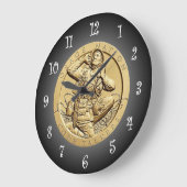 Osage Code Talkers Bronze Medaille ~ Große Wanduhr (Winkel)