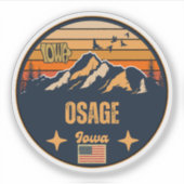 Osage, Iowa Aufkleber (Vorderseite)