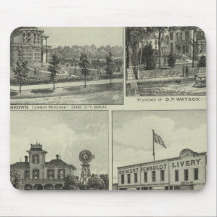 Osage, Mound und Burlington, Kansas Mousepad