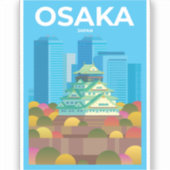 Osaka Castle japan Aufkleber (Vorderseite)