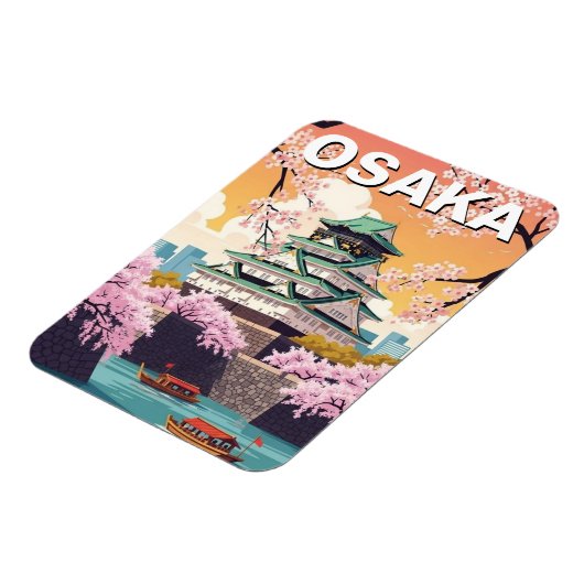 Osaka Castle Japan Magnet (Linke Seite)
