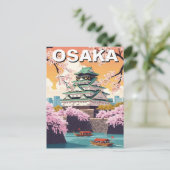 Osaka Castle Japan Postkarte (Stehend Vorderseite)