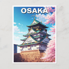 Osaka Castle Japan Reisen Postkarte