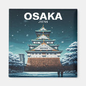 Osaka Castle Japan Winter Magnet (Vorne)