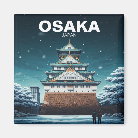 Osaka Castle Japan Winter Magnet (Vorne)