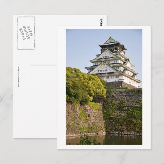 Osaka Castle Postkarte (Vorne/Hinten)
