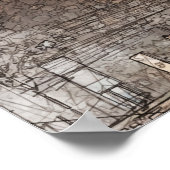 Osaka Castle Sketch Poster (Ecke)