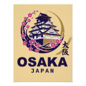 Osaka Japan Cherry Blossoms Poster (Vorderseite)