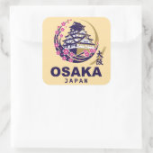 Osaka Japan Cherry Blossoms Quadratischer Aufkleber (Tasche)