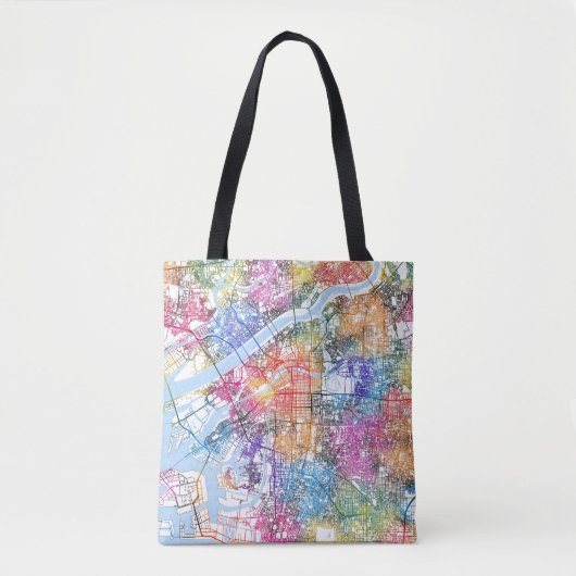 Osaka Japan City Map Tasche (Vorderseite)