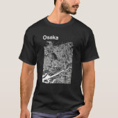 Osaka Japan Classic City Map Graphic T-Shirt (Vorderseite)