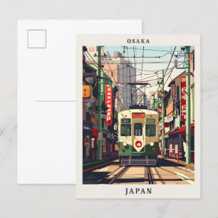 Osaka Japan Elegante Kunst, Dichtung und Musik Postkarte