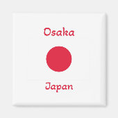 Osaka Japan Flag Magnet (Vorne)