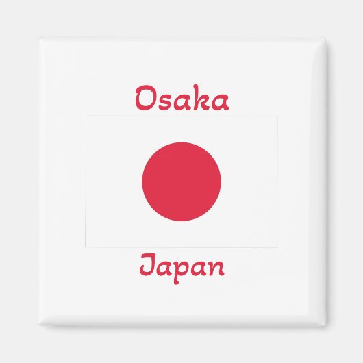 Osaka Japan Flag Magnet (Vorne)