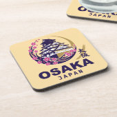 Osaka Japan Kirschblüten Getränkeuntersetzer (Linke Seite)