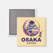 Osaka Japan Kirschblüten Magnet (Vorderseite/Rückseite)
