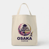 Osaka Japan Kirschblüten Tragetasche (Rückseite)