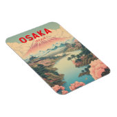 Osaka Japan Mount Fuji Reisen Vintag Magnet (Rechte Seite)