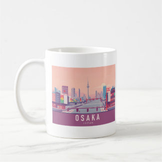 Osaka Japan Pastel Travel Design Kaffeetasse