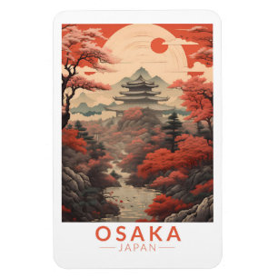 Osaka Japan Reise Kunst Vintage Magnet