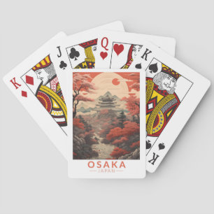 Osaka Japan Reise Kunst Vintage Spielkarten