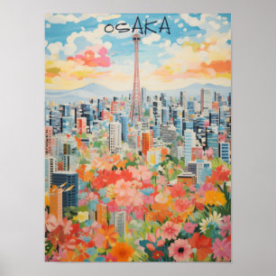 Osaka Japan Reise Stadt Wandkunst Ästhetik Poster