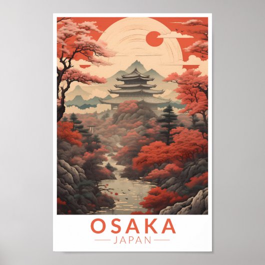 Osaka Japan Reisen Kunst Vintag Poster (Vorne)