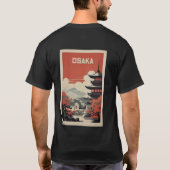 Osaka Japan Reiseplakat T-Shirt (Rückseite)