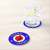 Osaka Japan Runder Pappuntersetzer (Vor Ort)