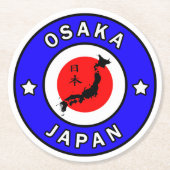 Osaka Japan Runder Pappuntersetzer (Vorderseite)