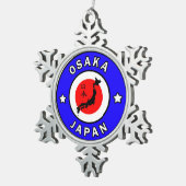 Osaka Japan Schneeflocken Zinn-Ornament (Rechts)