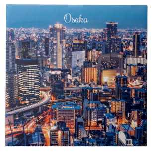 Osaka Japan Stadtansicht Fliese