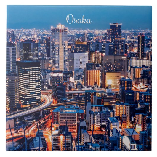 Osaka Japan Stadtansicht Fliese (Vorderseite)