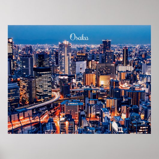Osaka, Japan Stadtansicht Poster (Vorne)