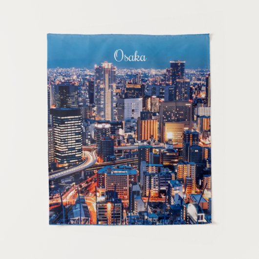Osaka, Japan Stadtansicht Wandteppich (Vorderseite)