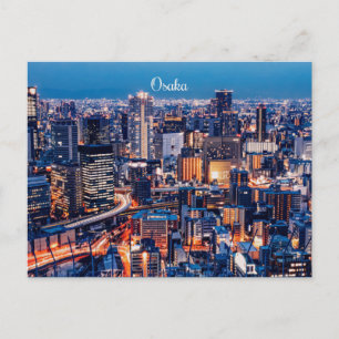 Osaka Japan Stadtbild Fotografie Feiertagspostkarte