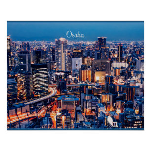 Osaka Japan Stadtbild Fotografie Poster