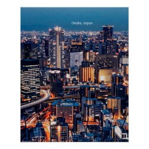 Osaka Japan Stadtbild Poster