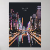 Osaka, Japan Travel Artwork Poster (Vorne)