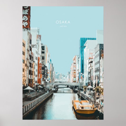 Osaka, Japan Travel Artwork Poster (Vorne)