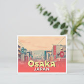 OSAKA JAPAN VINTAG POSTKARTE (Stehend Vorderseite)