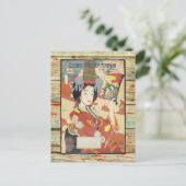 Osaka Japan Vintage Travel Poster Postkarte (Stehend Vorderseite)