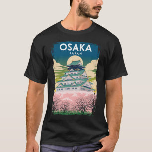 Osaka Japan Vintages Minimal Retro Travel Poster T-Shirt
